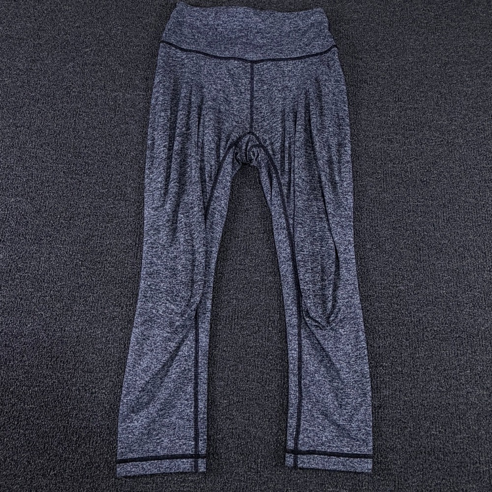 Lululemon Leggings Womens 4 High-Rise Crop Gray Space Dye Activewear EUC